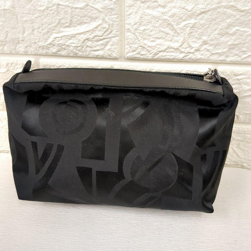 Salvatore Ferragamo Nylon Cosmetic Pouch Black - Image 5