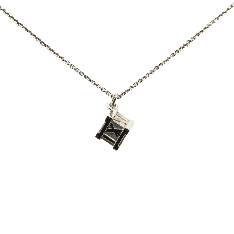 Tiffany Atlas Cube Pendant Necklace Sterling Silver