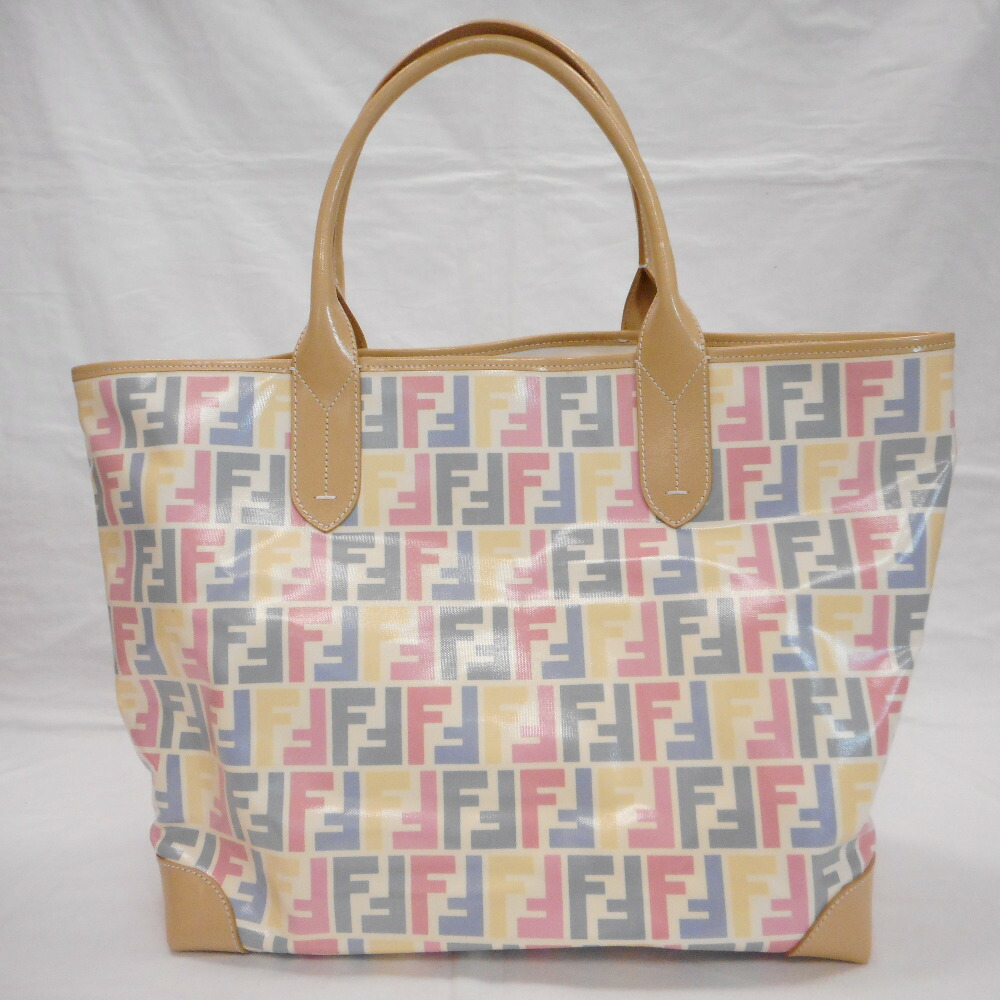 Fendi Tote Bag Beige Multicolor - Image 3