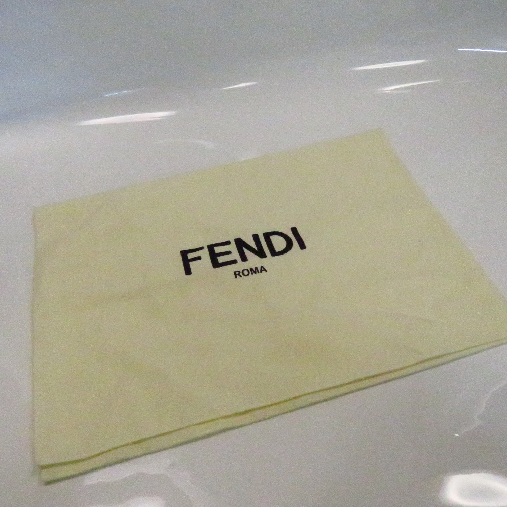 Fendi Clutch Bag Logo Leather Black - Image 9