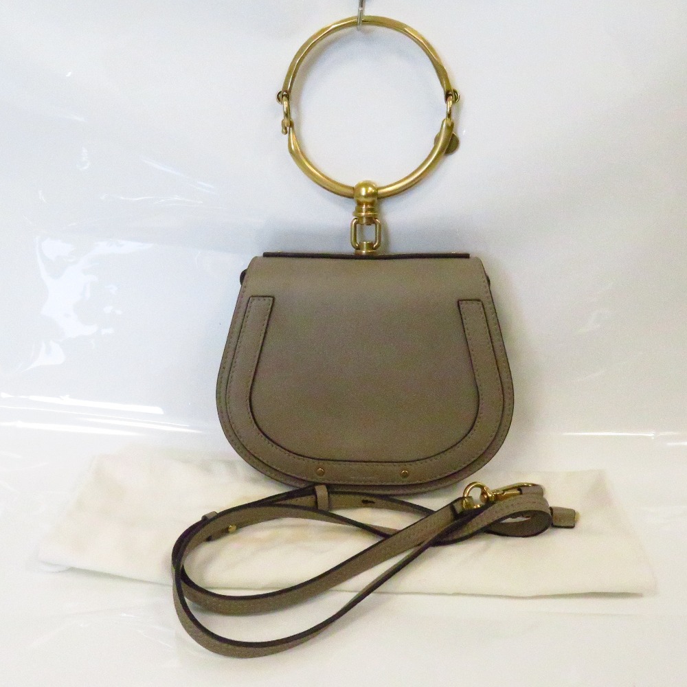 Chloe Shoulder Bag Nile Small Bracelet Bag Leather Black - Image 2