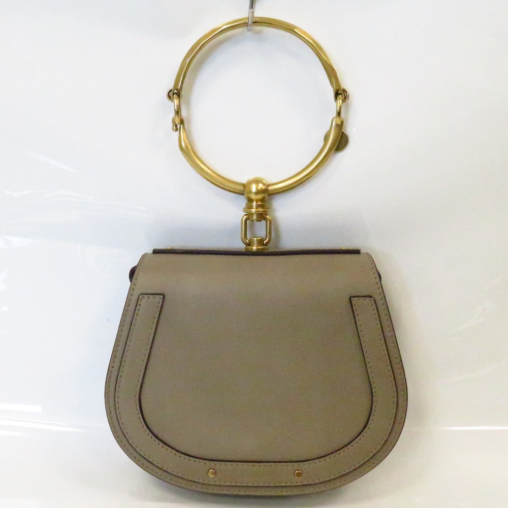 Chloe Shoulder Bag Nile Small Bracelet Bag Leather Black