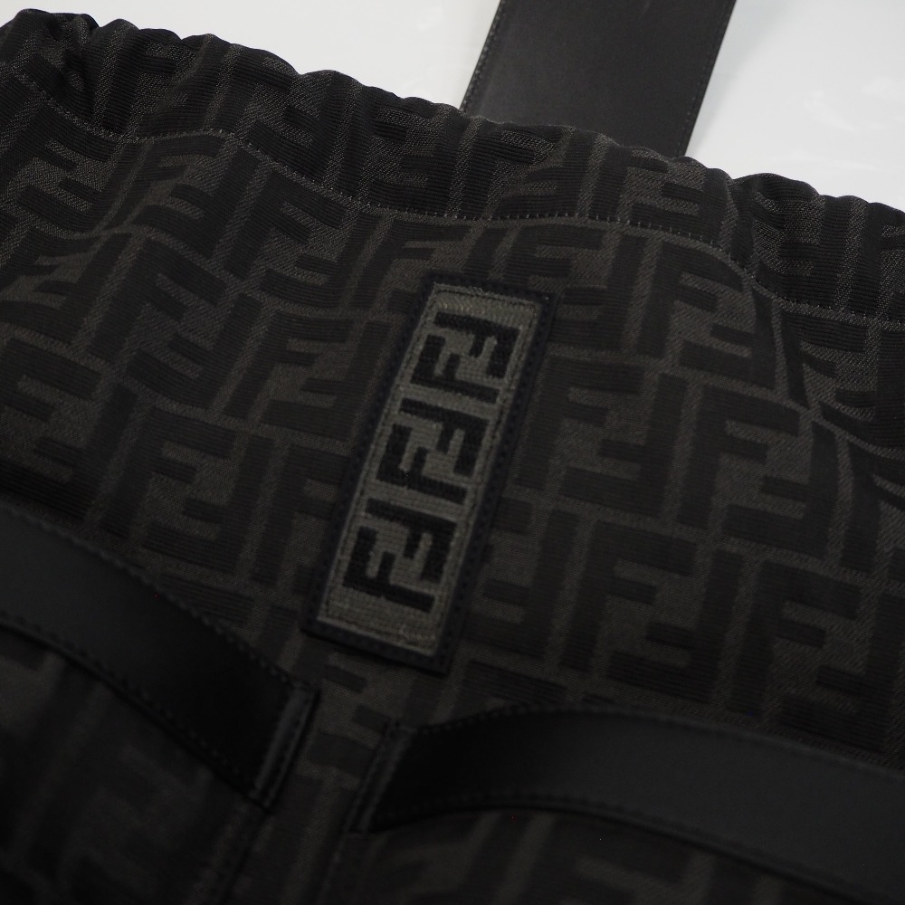 Fendi Backpack FF Fabric Zucca Pattern Black Gray - Image 10