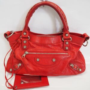 Balenciaga The First Shoulder Bag Leather Red