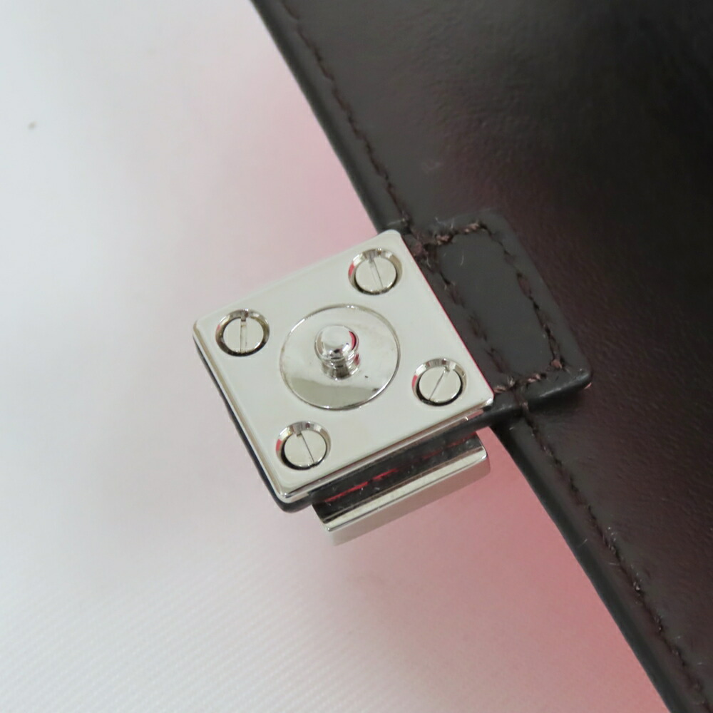 Fendi Mini Pouch Key Ring Pink Leather - Image 8