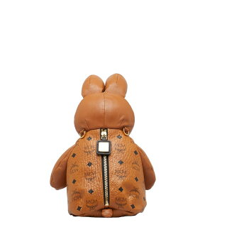 MCM Zoo Rabbit Doll Backpack Shoulder Bag Brown - Image 4