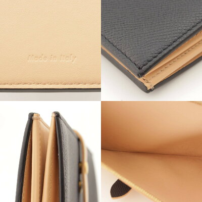 Celine Strap Large Multi Function Bifold Long Wallet Navy Blue x Beige - Image 8